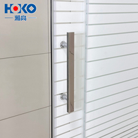 HOKO Cabine de douche carrée coulissante en verre trempé 6mm Cadre en aluminium pour salle de bain ou hôtel