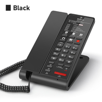 Téléphones de chambre d'hôtel en gros de Chine, téléphones filaires OEM de qualité supérieure, interphone Trimline avec identification de l'appelant, téléphone d'hôtel moderne FICAN018