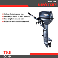 Mesin Perahu Bensin 2 Tak Ringan T9.8 9.8HP dengan Pilihan Poros Pendek/Panjang, Motor Tempel Dijual