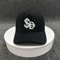 Casquette de baseball sportive en suède éponge brodée 3D avec logo personnalisé sous la visière, de haute qualité, ajustable, à structure rigide, 5 panneaux, style Dad Hat