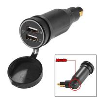Adaptateur secteur double USB YJ YJ-DS2205B 5V 3.3A pour moto, chargeur Hella, prise allume-cigare rotative et réglable 1