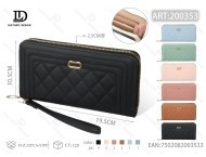 Portafoglio da donna con cinturino da polso, grande capacità, in microfibra e similpelle, per uso quotidiano - Product Image 1