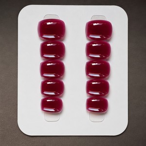 Dark Red Press on <b>Nails</b> Full Cover False <b>Nail</b> Tips Glossy Square Gel <b>Nail</b> <b>Extensions</b> for Salon and Party - Product Image 4