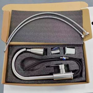 Hot Bán Loại Nặng Brushed Nickle Vòi Nước Nhà Bếp Với Phun SUS 304 Kéo Xuống Xử Lý Duy Nhất <span class=keywords><strong>Tap</strong></span> Mixer Bồn Rửa Nhà Bếp Vòi Nước - Product Image 5