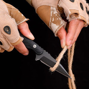 Dao cố định lưỡi thép không gỉ cao cấp, cán G10, nút bấm, dùng cho săn bắn ngoài trời, cắm trại, sinh tồn, có thể tùy chỉnh OEM - Product Image 5