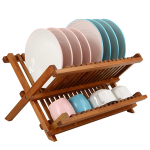 Kitchen Folding Bamboo <b>Dish</b> Drying Rack <b>Dish</b> Holder - Product Image 1
