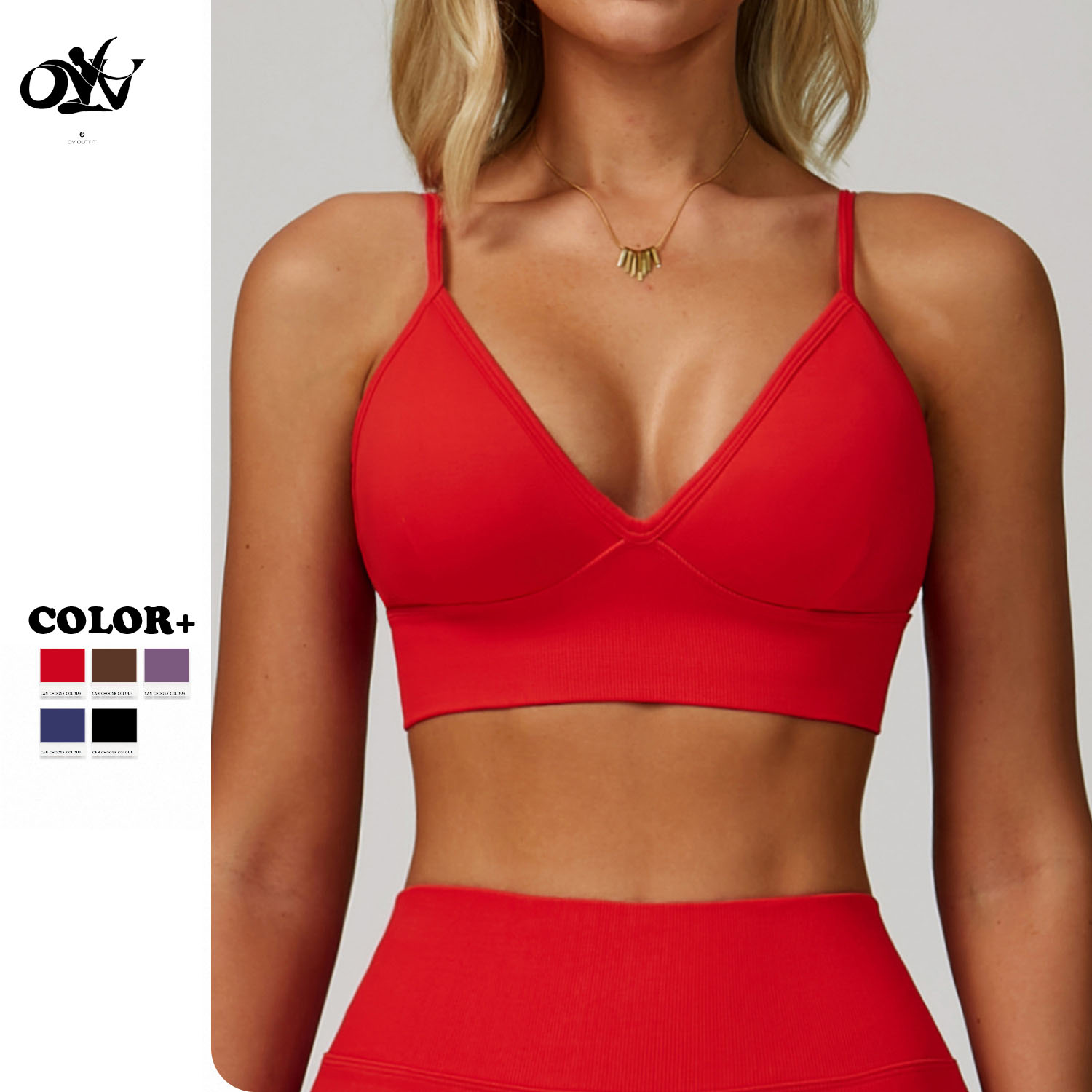 Seamless Double Shoulder Straps Yoga Sports Bra Beautiful Back Quick-drying Sports tank Top Wholesale Casual Women's Gym Wear