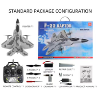 F22 RC Jet Avion Modèle Avion 2.4Ghz 4 Canaux Télécommande avec Double Modes de Vol Jet Fighter Jouet pour Enfants et Adultes
