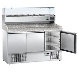 โต๊ะเตรียมอาหารแช่เย็น GGM Gastro Pizza รุ่น ECO-1400x700mm แบบสามประตู ประหยัดพลังงานระดับ A+++ พร้อมระบบควบคุมอุณหภูมิแบบดิจิตอล - Product Image 4