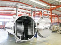 Lyophilisateur industriel à vide de 100 kg de capacité d'entrée, machine de séchage par congélation pour fruits et légumes