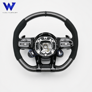 Volant sport personnalisé en fibre de carbone adapté aux <span class=keywords><strong>Mercedes</strong></span> Benz AMG Classe <span class=keywords><strong>C</strong></span> W204 C63 W212 W218 W207 Amélioration des performances - Product Image 1