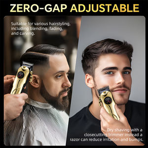 Cortadora <span class=keywords><strong>de</strong></span> <span class=keywords><strong>Pelo</strong></span> Eléctrica Recargable Profesional con Pantalla LCD, Longitudes Ajustables, Carga USB Tipo-C, Acero Inoxidable, para el Hogar - Product Image 5