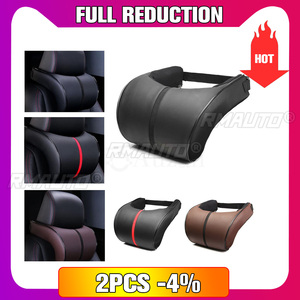 PU Leather Car Auto Seat Neck Pillow <b>Memory</b> <b>Foam</b> Head Neck Rest Headrest <b>Cushion</b> Car Neck Pillow Auto Car Accessories Interior - Product Image 2