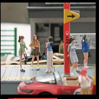 Mini Figura a Escala 1/64, Modelo de Resina, Muñeco Colorido en 3D, Colección de Personajes de Simulación, Modelo de Resina, Accesorios para Modelismo de Autos