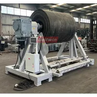Enrouleur de courroie en caoutchouc Beltwin robuste à commande PLC, machine automatique d'enroulement et de déroulement de courroies, largeur de courroie 2000 mm, rouleau de 3000 mm