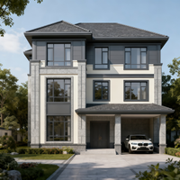 Conception et construction de villas de luxe modernes, service de conception personnalisée de maisons à 5 chambres avec piscine