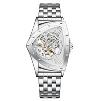 Montre mécanique de luxe pour homme, étanche, lumineuse, à cadran triangulaire ajouré, élégante et automatique