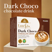 Café aux champignons instantané sans sucre, saveur chocolat, café aux champignons caféiné en boîte