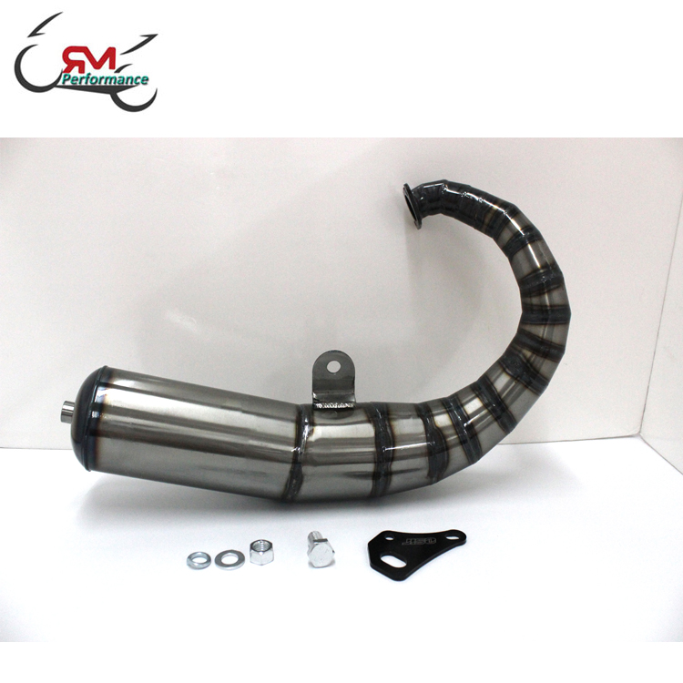 JISO Pipa Knalpot DIO50 RRGS Kinerja Racing Muffler Tuning Upgrade Dio 50 Scooter Parts untuk Honda BWSP DIO AF18 AF25 Balap