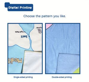 Serviettes en gros : Serviette de plage en microfibre éponge, motif estival, logo personnalisé, idéale pour les voyages et la natation - Product Image 2