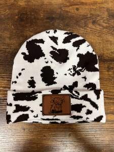 Cappelli a cuffia in maglia Jacquard con stampa di mucca invernale che ispessiscono i berretti caldi con motivo zebrato - Product Image 6