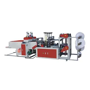 Full Automatic 4-Line 2-Layer Heat-Sealing And Cold-Cutting Plastic Bag Making Machine For Shopping Flat Garbage Bags