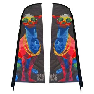 Advertising Promotion Custom Plastic Beach Feather Tear Drop Teardrop Flags & <b>Banners</b> - Product Image 2