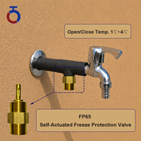Vanne de protection antigel auto-activée en laiton 3/4 pouce NPT pour pompe à chaleur CO2, vanne de protection antigel thermostatique