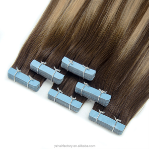 Extensions de cheveux invisibles à bandes adhésives en PU, double trame, blond russe Remy, qualité supérieure, directement de l'usine - Product Image 5