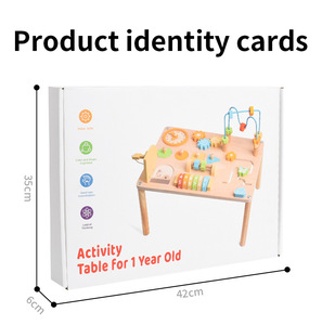 Tavolo Sensoriale Montessori <span class=keywords><strong>8</strong></span> in <span class=keywords><strong>1</strong></span> per Bambini, Giocattoli in Legno, Materiali Didattici Prescolari, Pannello Sensoriale in Legno per Bambini - Product Image 2