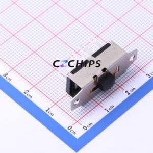 SS-23H25-G030 Slide Switch Through hole Component (THT) Switch Double Pole Three Throw Rectangle Pin Header Solder Tab 30.4mm - Product Image 1