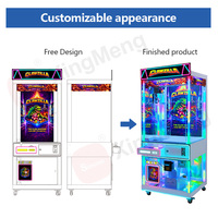 Mini-grue à pinces commerciale à monnayeur pour jeu d'arcade à prix, avec accepteur de billets et lecteur de cartes