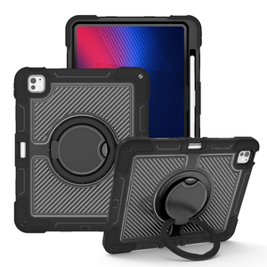เคสพร้อมที่จับพับได้สำหรับ iPad Pro และ iPad Air ขนาด 13 นิ้ว, ฝาปิดแบบหมุนได้พร้อมที่ใส่ดินสอในตัวและสายสะพายไหล่ - Product Image 4