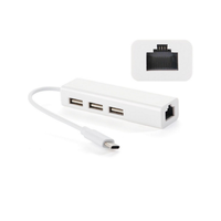 Type-C vers USB 3.1 réseau RJ45 LAN câble combiné 100M lecteur libre USB C Hub adaptateur Ethernet Station d'accueil pour ordinateur portable et téléphone