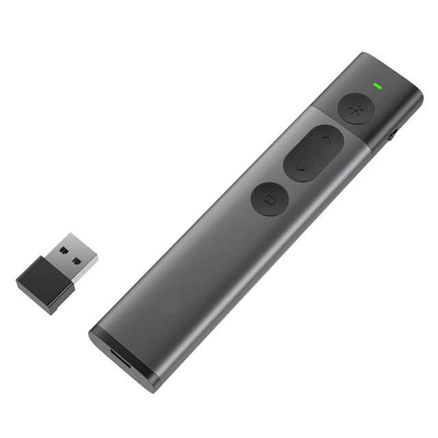 2.4G Timer Magnifier Wireless Presenter Laser Pointer With Recharging Battery for Meeting