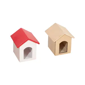 Poppenhuis 1:12 Schaal Miniatuur Meubelscène Decor Hondenhuis Houten Kleine Huisdieren Huis Voor Kinderen Diy