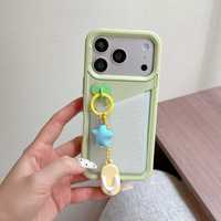 Étui de téléphone mignon avec pochette pour portefeuille, design tendance, en TPU et PC, antichoc, pour iPhone 18 17 16 15