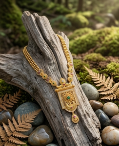 DIVYORO Collier avec pendentif rectangulaire en filigrane oxydé avec accents verts et rubis, bijoux tribaux bohèmes faits à la main - Product Image 4