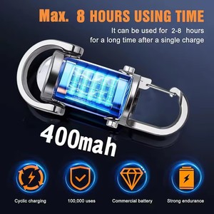 LED Cắm trại Móc chìa khóa đèn pin sạc làm việc ánh sáng cho câu cá và đi bộ đường dài - Product Image 5