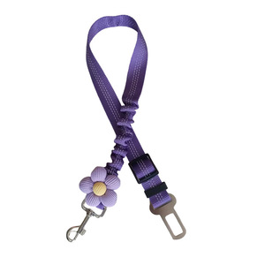 <span class=keywords><strong>Ceinture</strong></span> de sécurité pour siège auto pour animaux de compagnie, motif floral classique, durable, en nylon écologique, réglable, réfléchissant, avec coussin - Product Image 6