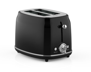 Grille-pain électrique BESTONE 2 fentes 850W avec minuterie mécanique, fonction pop-up automatique, noir, usage domestique - Product Image 2