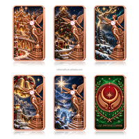 Barre de cuivre pur 999 de 1 oz avec motif Ange Libertad de Noël, souvenir en métal pour collectionneurs, ornement décoratif