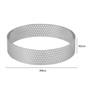 แหวนทาร์ตสแตนเลส 430 แบบมีรู, แหวนทาร์ตทรงกลม, สำหรับอบ<span class=keywords><strong>พาย</strong></span>, แม่พิมพ์เค้กขนมหวานฝรั่งเศส, แหวนมูสหลายขนาด - Product Image 2