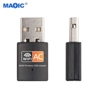 Software de hardware de computadora 2,4 GHz/5Ghz 600Mbps Receptor inalámbrico Adaptador de red wifi USB