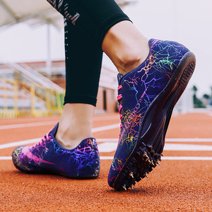 Chaussures de course unisexes, tige en mesh synthétique, semelle extérieure en caoutchouc, semelle intermédiaire en EVA, pour la course sur piste, le sprint, les sports d'été - Product Image 4