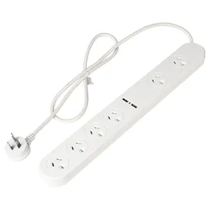 Flat Power Strip Extension Cable Multi Plug Outlet Overload Protection Socket Panel Wiring Socket