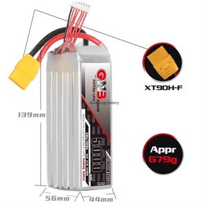 Batterie LiPo GNB 3000 3500 5000mAh 6S 22.2V 100C XT60 pour voiture RC, drone, batterie LiPo à décharge élevée, performance de classement C pour drone FPV - Product Image 6