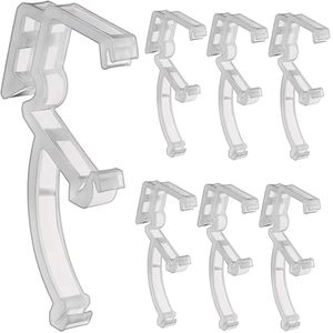 Clips de rideau occultant à canal caché en plastique transparent de haute qualité, design moderne, 6 pièces - Product Image 1