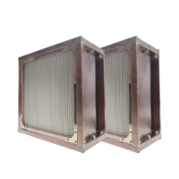 450 ℃   Filtre HEPA haute température H13 H14, efficacité 99,99 % pour terminal de salle blanche