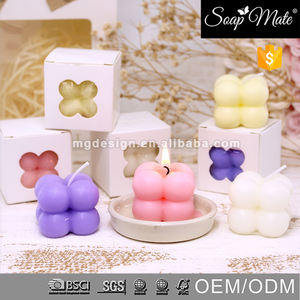 Cera de soja sin humo Vela creativa del <span class=keywords><strong>cubo</strong></span> de <span class=keywords><strong>Rubik</strong></span> Vela aromática de cera de soja hasta un tiempo de combustión prolongado - Product Image 4